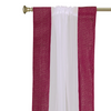 White with Maroon Rod Pocket Sheer Tissue Curtain /Panel-84"-Piece