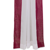 White with Maroon Rod Pocket Sheer Tissue Curtain /Panel-84"-Piece