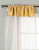 White with Gold Satin Rod Pocket Sheer Tissue  Curtain / Drape / Panel  - 84" - Piece