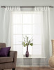 White Tab Top Sheer Tissue  Curtain / Drape / Panel  - 84" - Piece