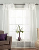 White Rod Pocket with attached Valance Sheer Tissue  Curtain / Drape / Panel  - 84" - Piece