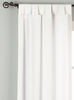 White Tab Top Velvet  Curtain / Drape / Panel  - 84" - Piece