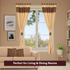 6 Pcs Set Gold Brown Raw Silk Curtain ,Cushion Cover, Tieback