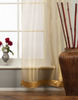 Golden Rod Pocket Sheer Tissue Curtain / Drape / Panel - 84" - Piece