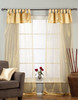Golden Tab Top Sheer Tissue Curtain / Drape / Panel - 84" - Piece