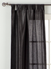 Black Tab Top Textured Curtain / Drape / Panel - 84" - Piece
