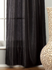 Black Tab Top Textured Curtain / Drape / Panel - 84" - Piece