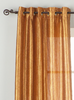 Gingery Gold Ring / Grommet Top Textured Curtain / Drape / Panel - 84" - Piece