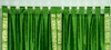 Indo Forest Green Tab Top Sari Sheer Curtain 43 in. x 84 in. - Piece