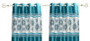 Turquoise Grommet Top Satin Curtain Panel with beaded hand design-43Wx84L-Piece
