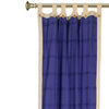 Blue and Cream Tab Top Cotton Curtains/Drape/Panel 42X101 inches Pair