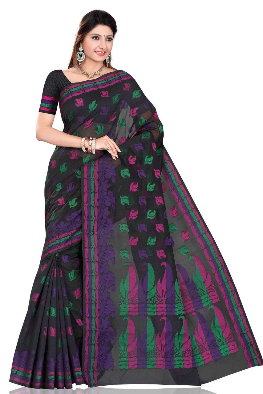 Purple Saree Sari Indian Soft Lichi Silk Bollywood Wedding Party Wear  Fabric Top