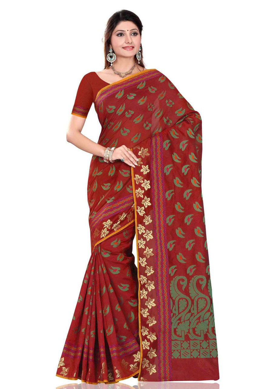 Arresting Maroon Soft Silk Saree With Groovy Blouse Piece – digisilk