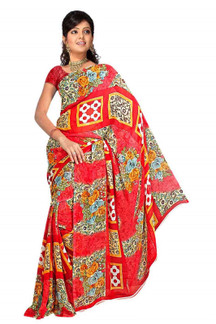 Banhi Georgette Printed Casual Saree Sari Bellydance fabric