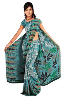 Drishti Georgette Printed Casual Saree Sari Bellydance fabric