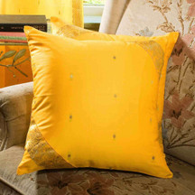Yellow-Decorative handcrafted Cushion Cover Throw Pillow case Euro Sham-6 Sizes