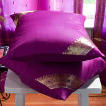 Violet red- handcrafted Cushion Cover, Throw Pillow case Euro Sham-6 Sizes