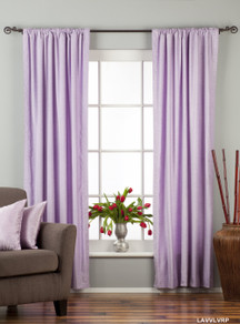 Lavender Rod Pocket  Velvet Curtain / Drape / Panel  - Piece