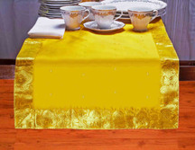 Yellow - Hand Crafted Table Runner (India)