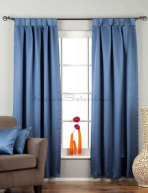 Blue Tab Top 90% blackout Curtain / Drape / Panel - 50X84" - Piece