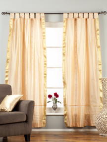 Misty Rose  Tab Top  Sheer Sari Curtain / Drape / Panel  - Piece