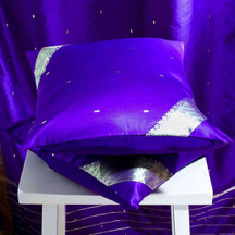 Purple-Decorative handcrafted Cushion Cover Throw Pillow case Euro Sham-6 Sizes