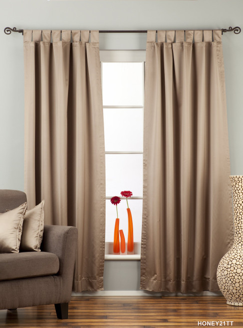 Brownish Gray Tab Top 90% blackout Curtain / Drape / Panel - 50X84" - Piece