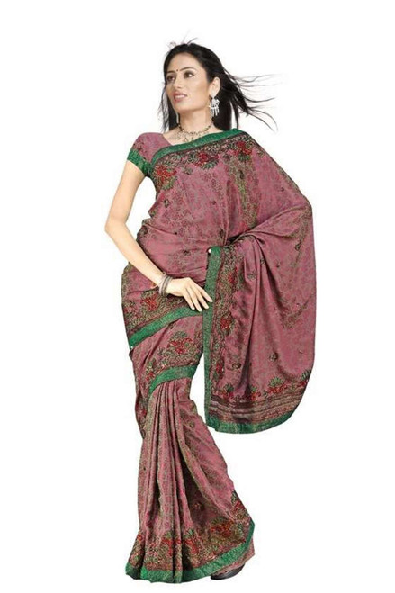 Bhavani  Georgette Indian Sari saree with Embroidery