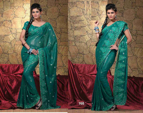 Bhagyashri Georgette Indian Sari saree Fabric Bellydance