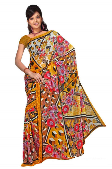 Ayanna Georgette Printed Casual Saree Sari Bellydance fabric