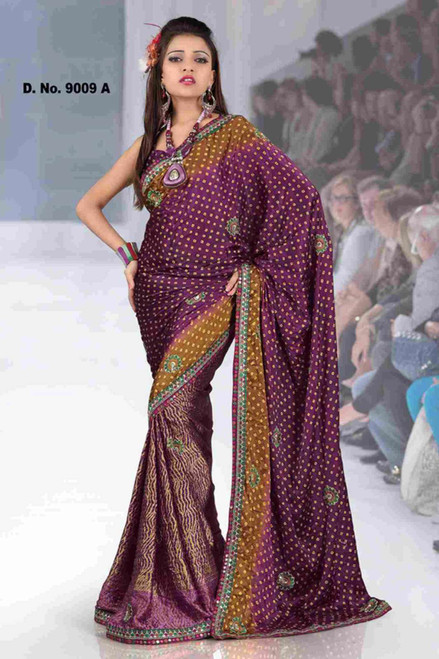 Akshata Fancy festival wear designer Georgette Sari  with sequin design