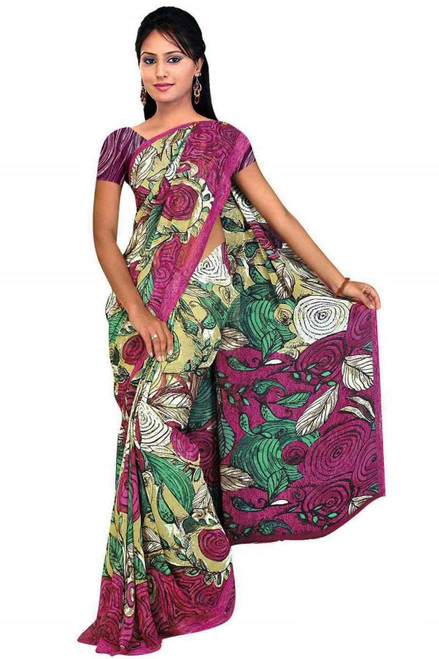 Diti Georgette Printed Casual Saree Sari Bellydance fabric