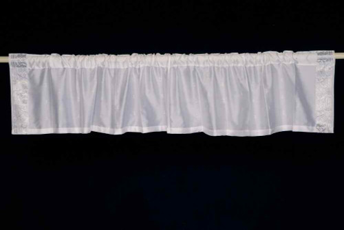 White Silver - Rod Pocket Top It Off handmade Sari Valance