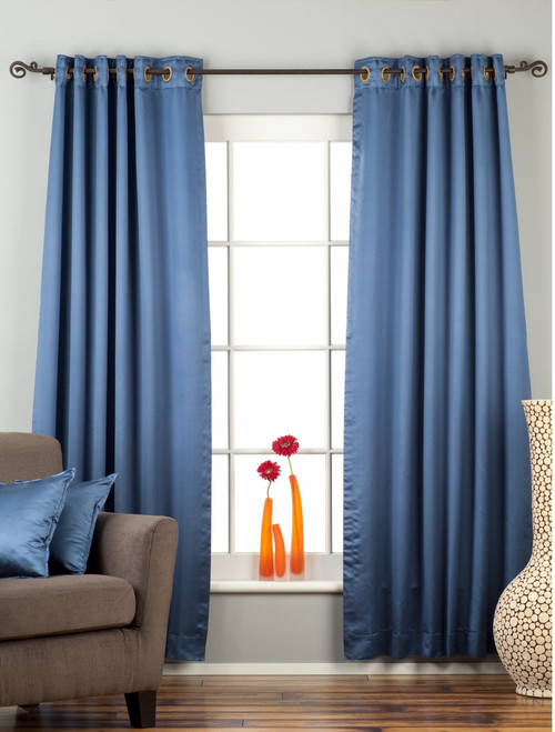 Blue Ring / Grommet Top 90% blackout Curtain / Drape / Panel  - Piece