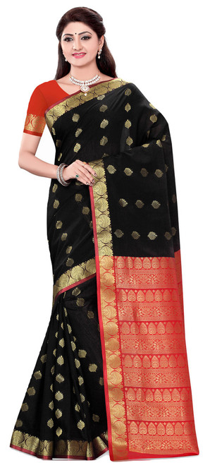 Sonal Black Art Silk Sari Saree Bellydance Wrap