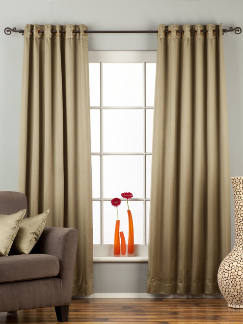 Olive Green Ring / Grommet Top 90% blackout Curtain / Drape / Panel  - Piece