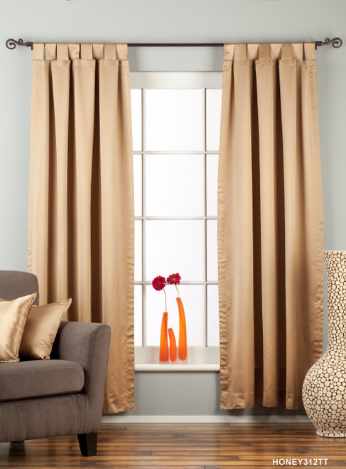 Taupe Tab Top 90% blackout Curtain / Drape / Panel - 50X84" - Piece