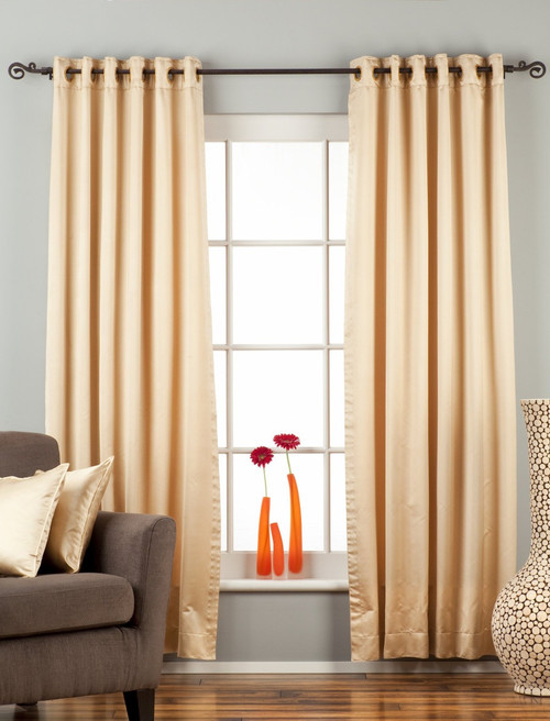 Golden Ring / Grommet Top 90% blackout Curtain / Drape / Panel  - Piece