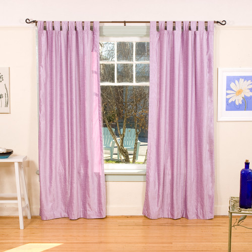 Lilac Tab Top  Velvet Curtain / Drape / Panel  - Piece