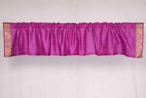 Violet Red - Rod Pocket Top It Off handmade Sari Valance