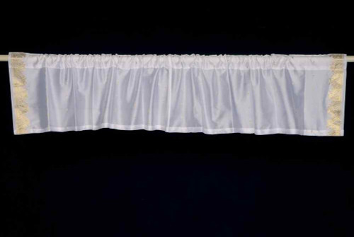 White Gold - Rod Pocket Top It Off handmade Sari Valance