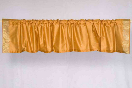 Pumpkin - Rod Pocket Top It Off handmade Sari Valance