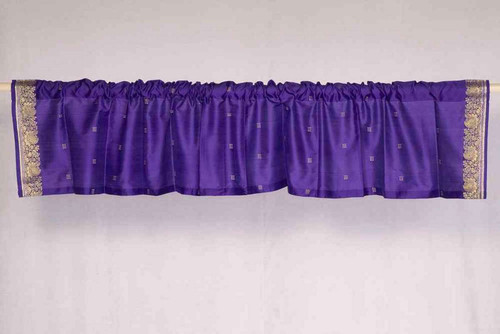 Purple - Rod Pocket Top It Off handmade Sari Valance