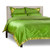 Forest Green - 5 Piece Handmade Sari Duvet Cover Set with Pillow Covers / Euro Sham