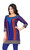 Blue 3/4 sleeve Indian Printed  Kurti Tunic Women Kurta