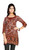 Red 3/4 sleeve Indian Printed  Kurti Tunic Women Kurta