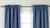 Blue Rod Pocket Matka Raw Silk Curtain / Drape / Panel - Piece