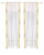 White Hand Crafted Grommet Top Sheer Sari Curtain Panel -Piece