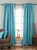 Turquoise Rod Pocket Matka Raw Silk Curtain / Drape / Panel - Piece