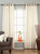 Cream Ring Top Matka Raw Silk Curtain / Drape / Panel - Piece